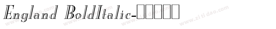 England BoldItalic字体转换